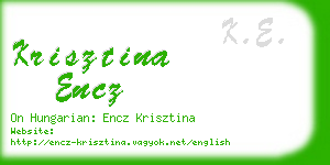 krisztina encz business card